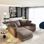 Plush Corduroy 4-Seat Sofa