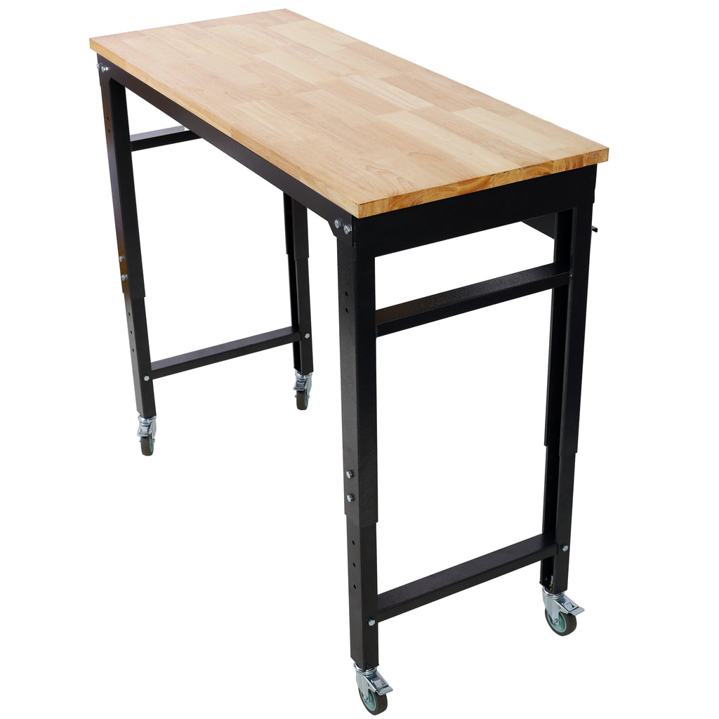 Adjustable Height 48" Wide Rolling Workbench