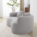66.93 Inch Curved Loveseat