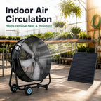 30" Wheeled Solar Fan