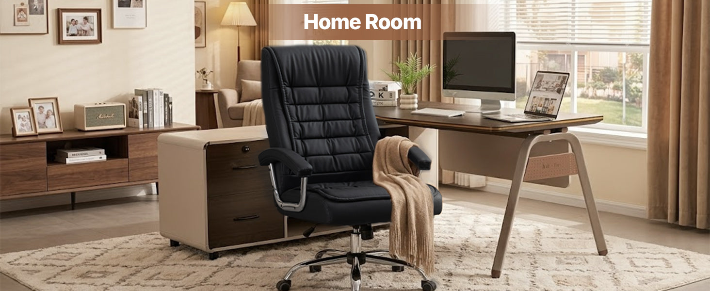 Executive Office Chair - High Back PU Leather Desk Chair
