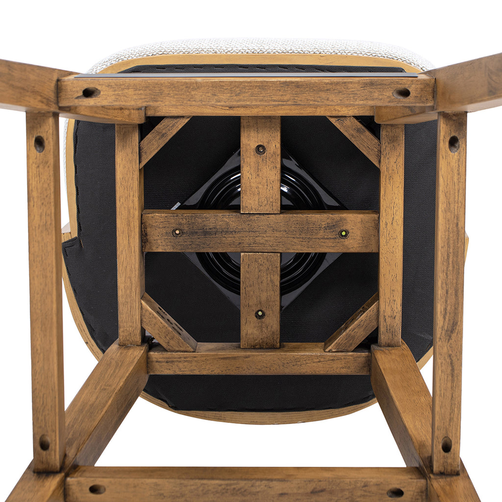 Bahama 30" Cane Rattan High-Back Swivel Bar Stool