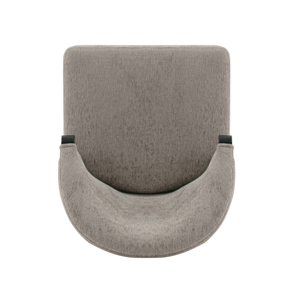 Ola Wood Chenille Dining Chair in Stone