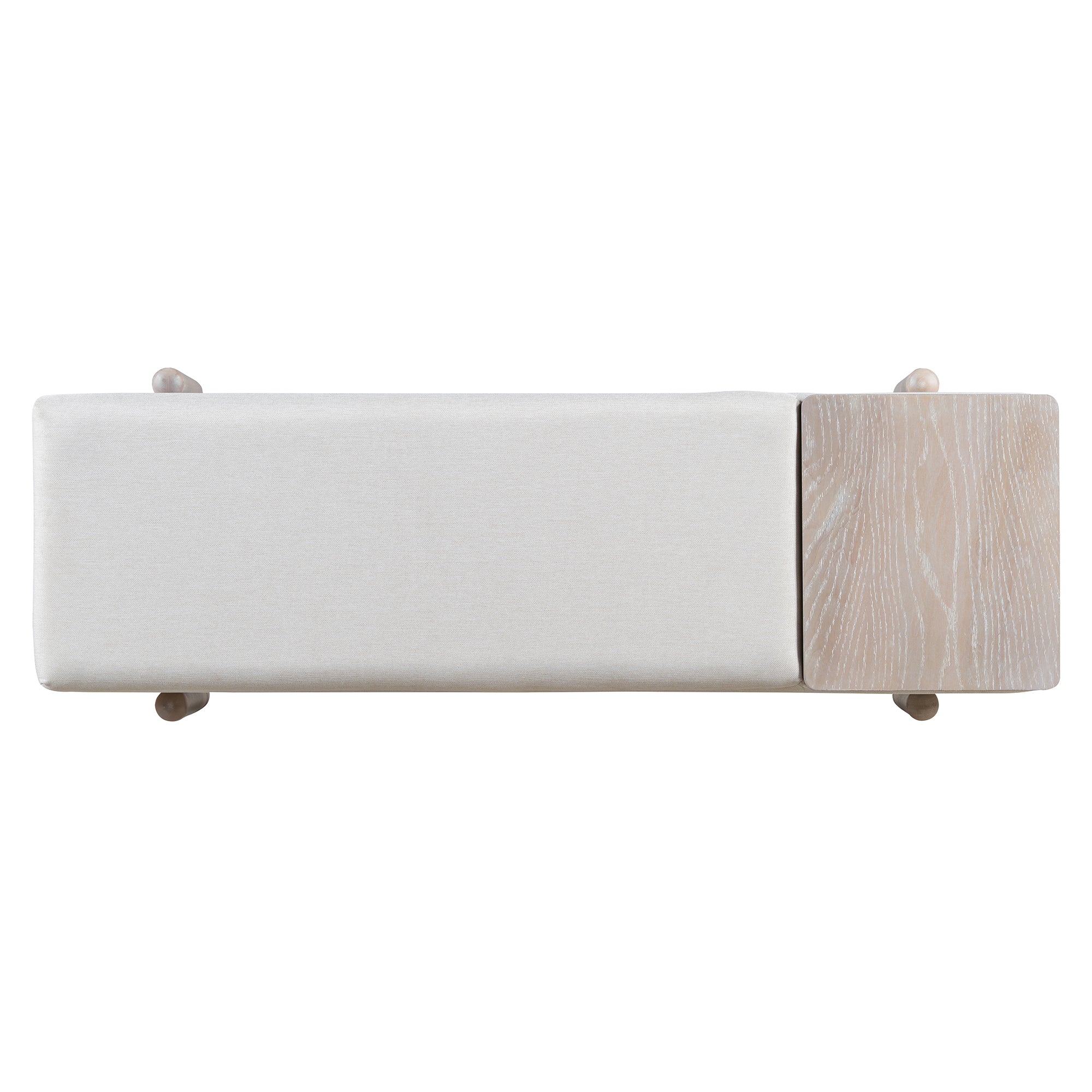TREXM Farmhouse Upholstered Storage Bench