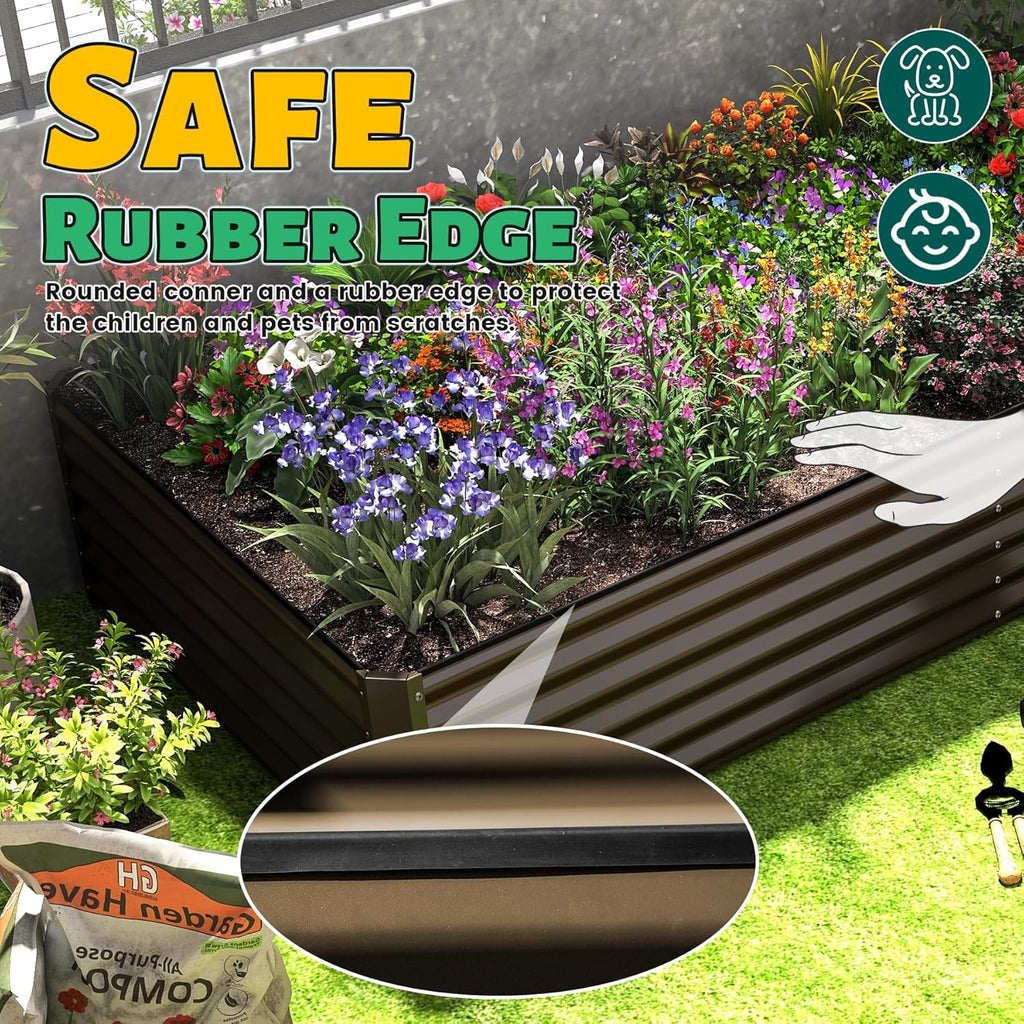 6x3x1.5ft Galvanized Raised Garden Bed