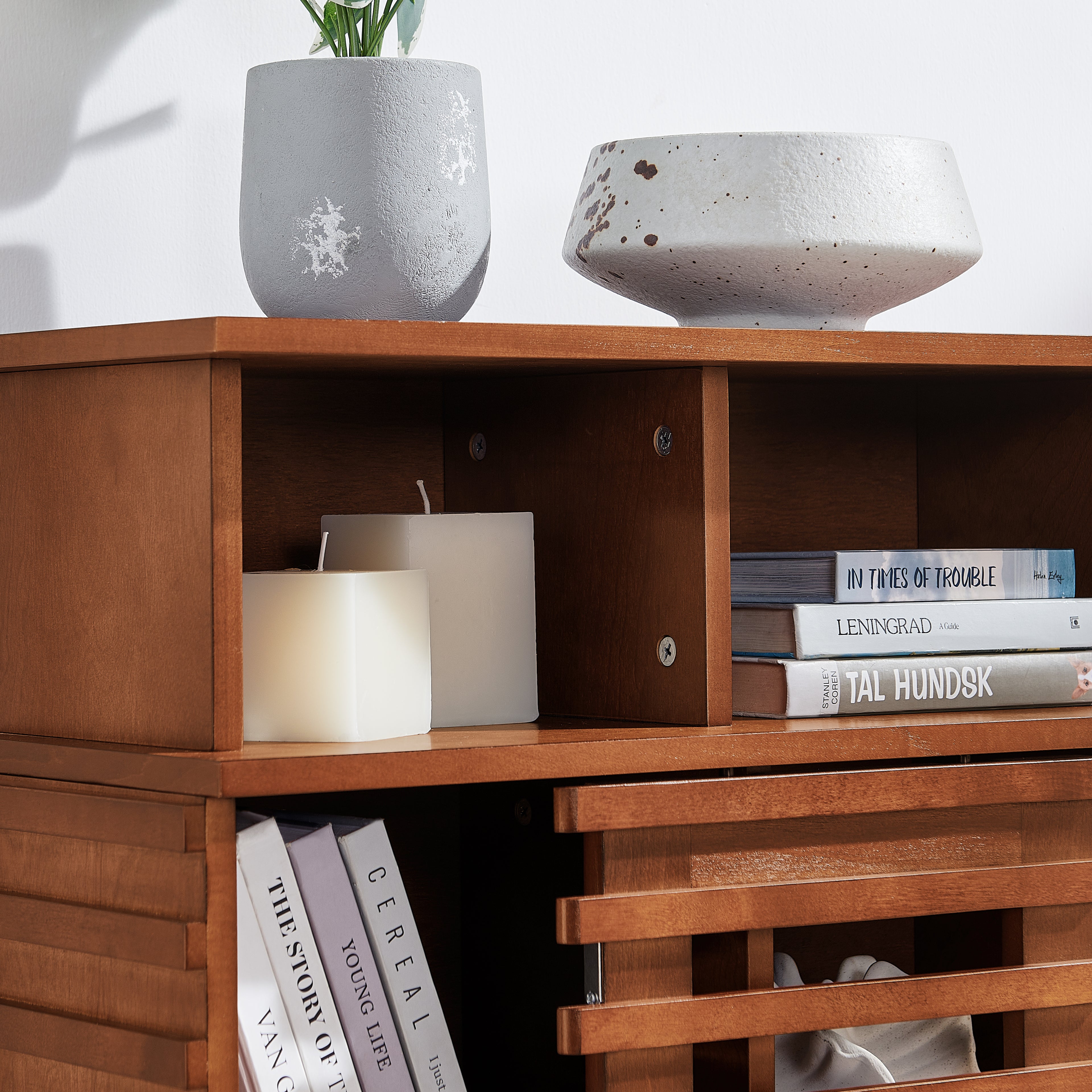 36.1" Farmhouse Sideboard Buffet Cabinet with Storage