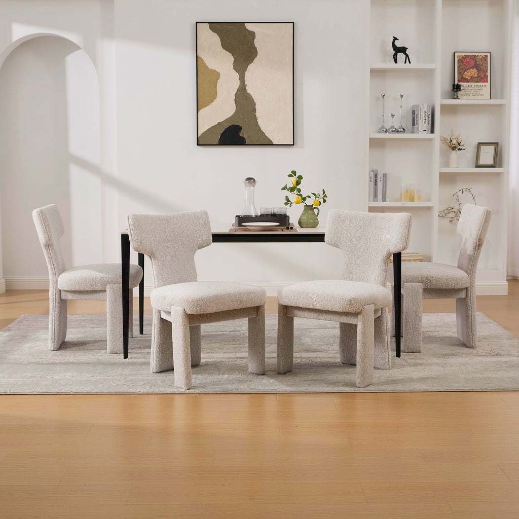 Upholstered Chenille Dining Chair Set of 4
