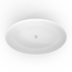 67 Inch Freestanding Solid Surface Soaking Bathtub