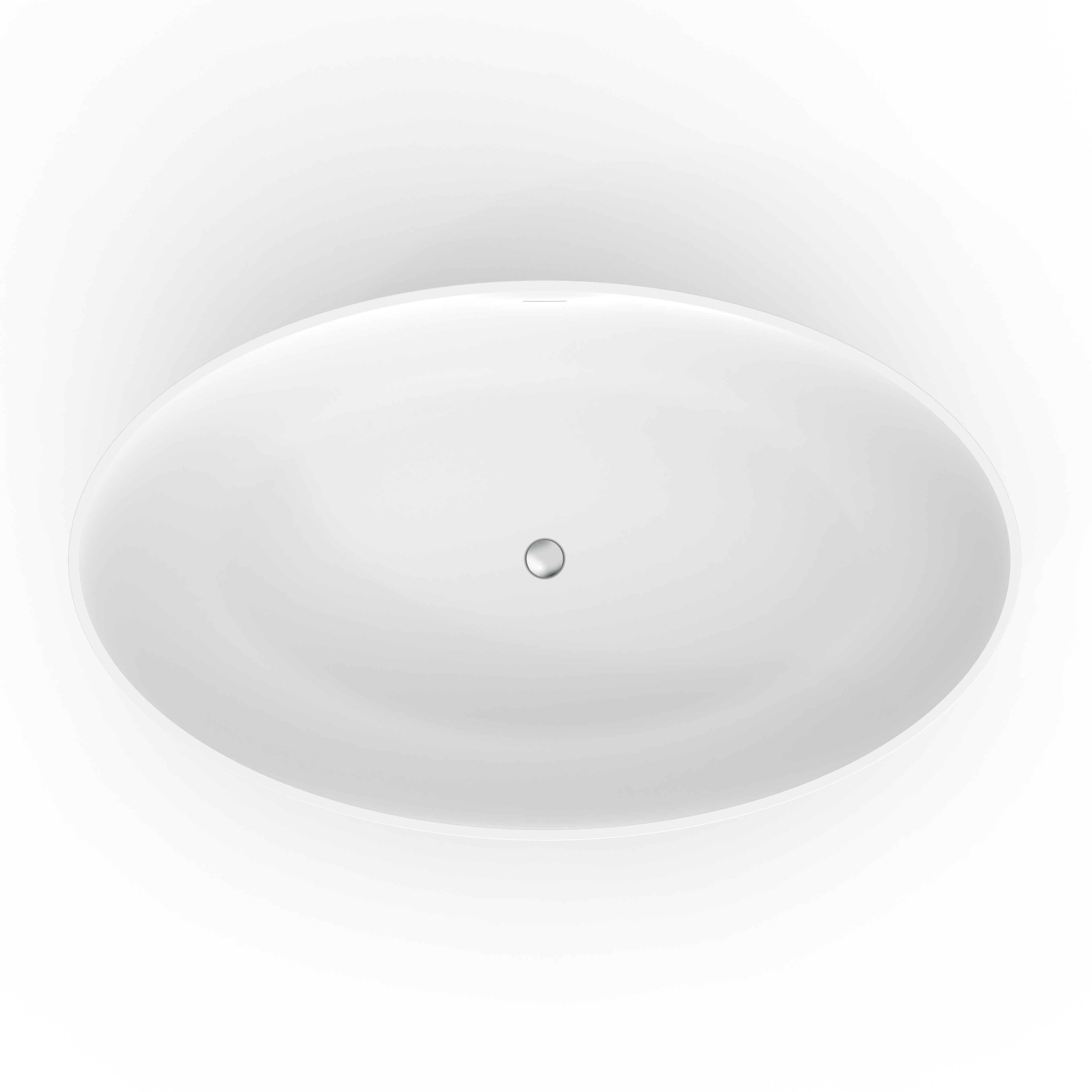 67 Inch Freestanding Solid Surface Soaking Bathtub