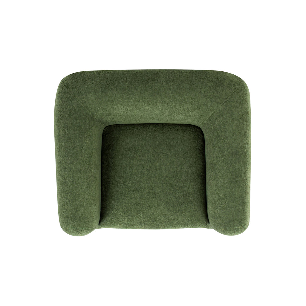 Alpine 44-Inch Sherpa Arm Chair, Moss