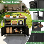 Outdoor Grill Cart with Storage