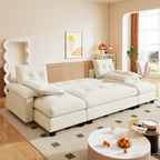 104.7" U-Shaped Sleeper Sofa with Pull Out Bed