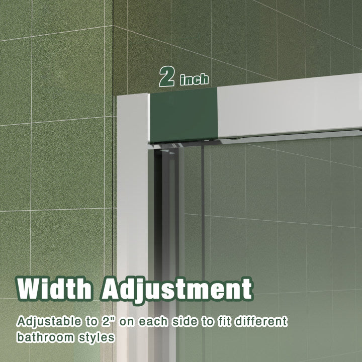Aluminum Frame Double Sliding Shower Door