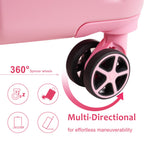 24 Inch Lightweight Hardshell Luggage - Pink