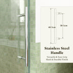Frameless Sliding Tub Shower Door Enclosure