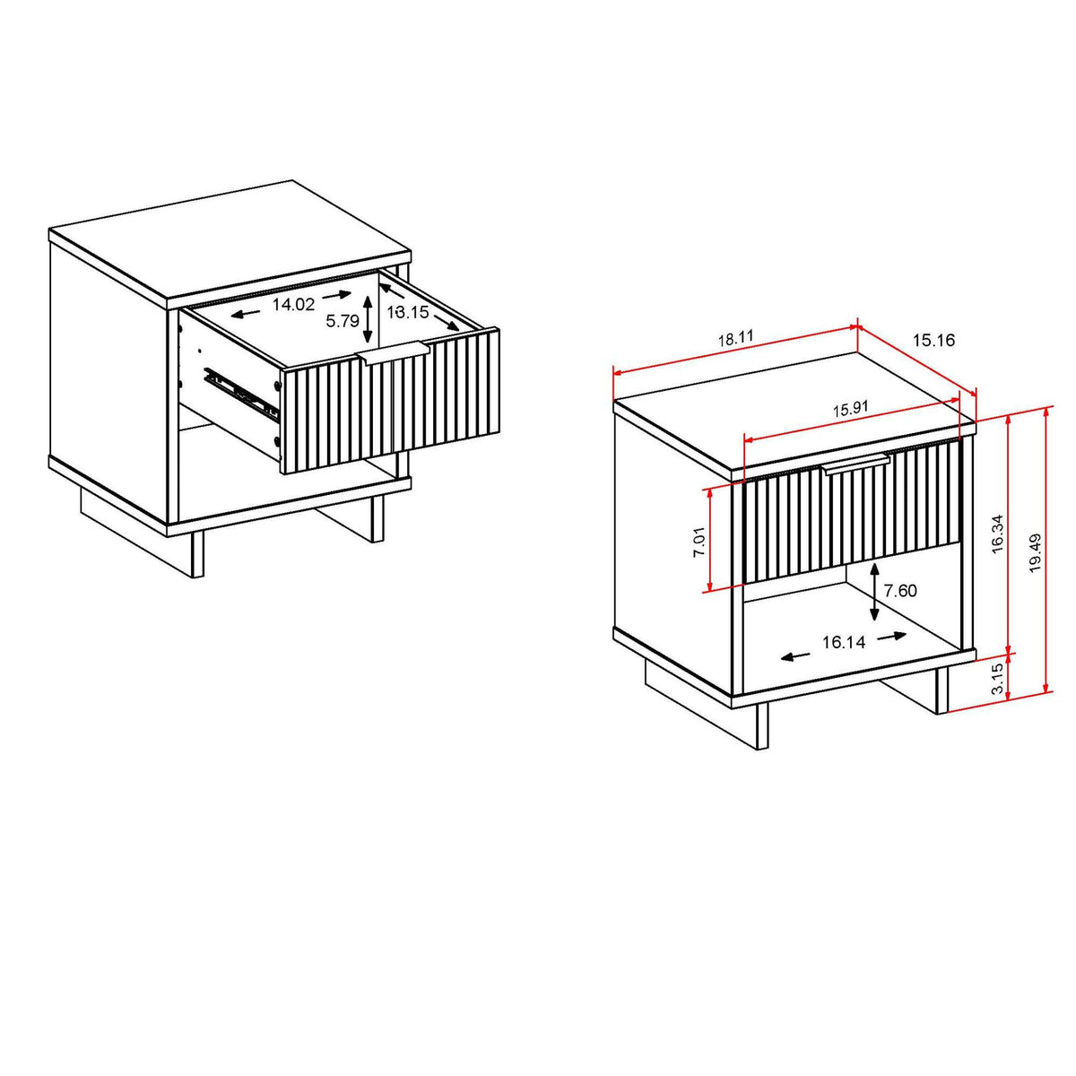 Granville 18" Nightstand