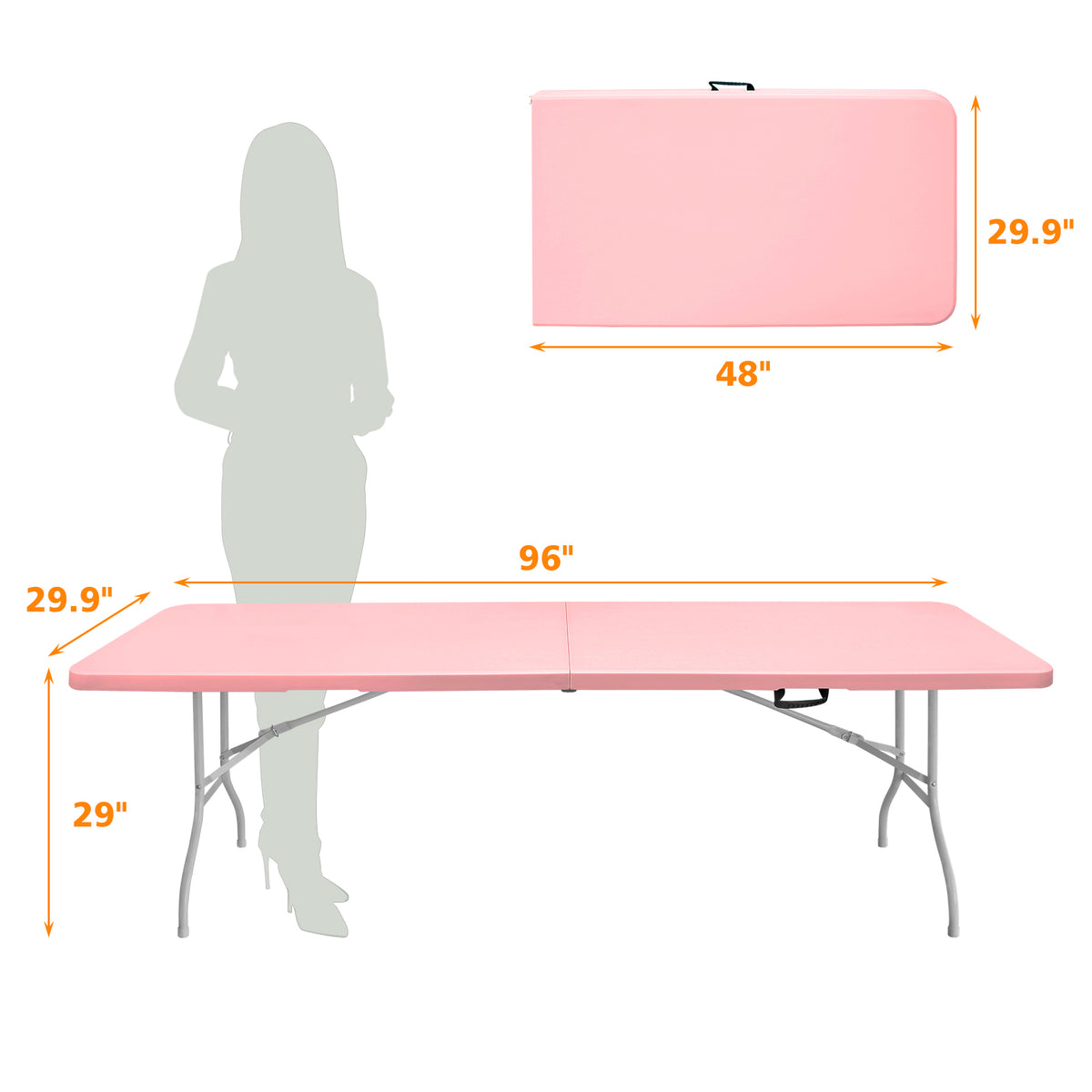 8ft Foldable Outdoor Table