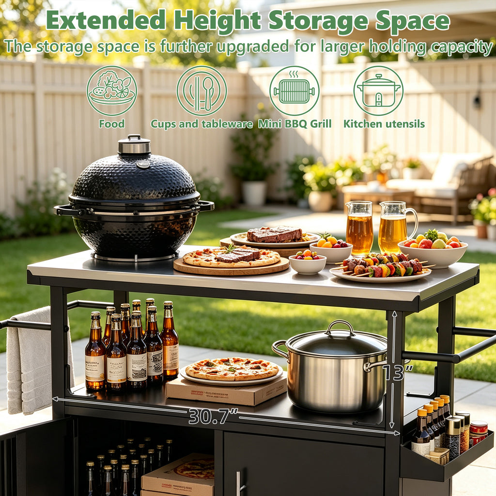 Outdoor Grill Cart with Storage