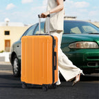 3 Piece Hard Case Luggage Set - Black & Orange