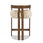 Millwick 26.5" Low Back Genuine Fur Stool