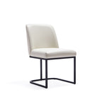 Serena Metal Vegan Leather Dining Chair