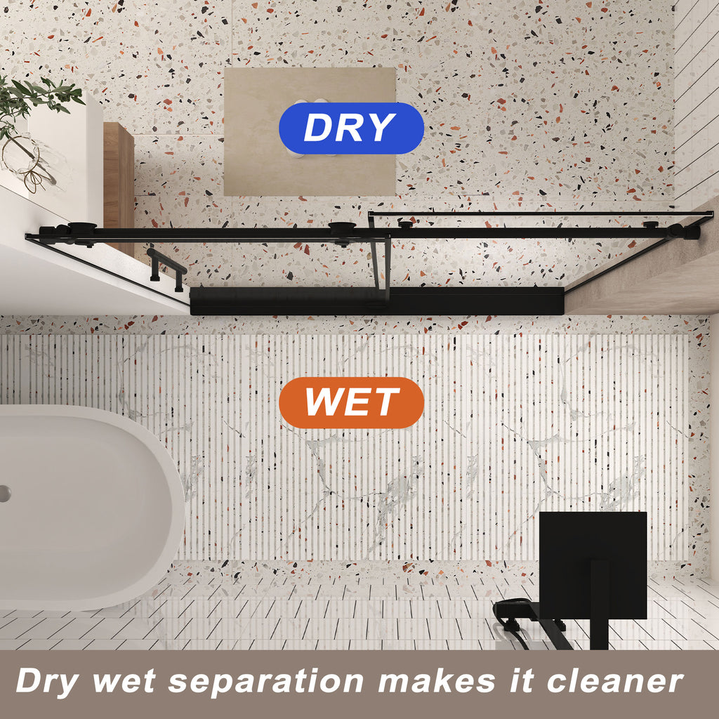 Frameless Shower Door 44-48" W x 76" H