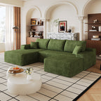 107" Cloud Sectional Sofa with Ottoman
