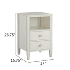 Winston 2-Drawer Storage Nightstand - Antique