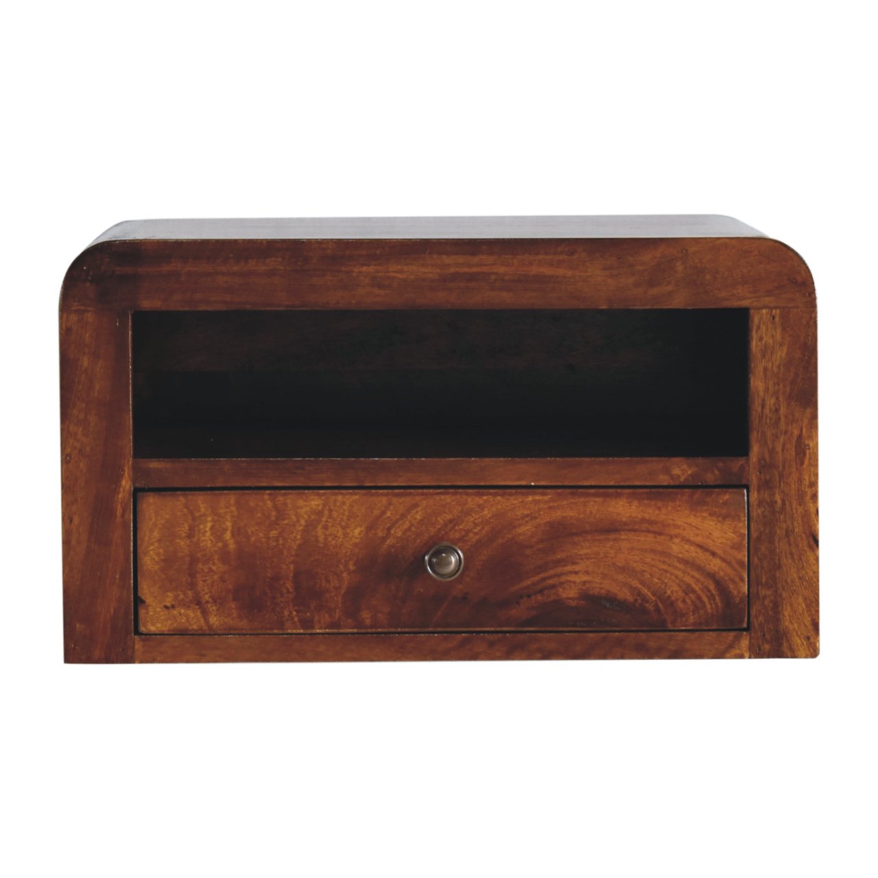 Chunky Chestnut Floating Bedside Nightstand