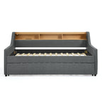 Twin Size Upholstery Sofa Bed with LED Lights