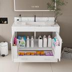 Modern 43" Bathroom Vanity with Artificial Marble Carrara
