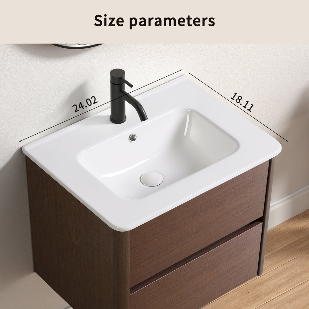 Glossy Ceramic Bathroom Vessel Sink