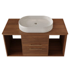Wall-Mounted Bathroom Vanity with Ceramic Sink