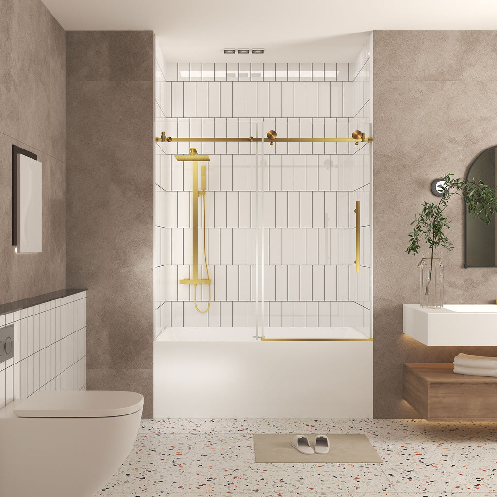 Frameless Shower Door 56-60" W x 60" H