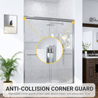Semi-Frameless Double Sliding Shower Door