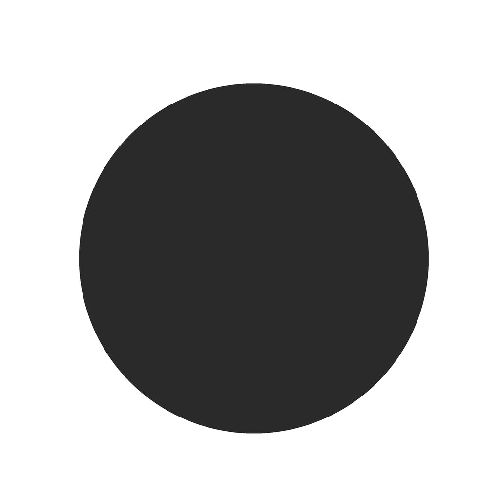 Black Painting Tempered Glass Round Table Top - 35.4 Inch