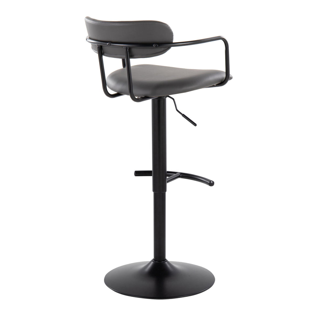 Contemporary Adjustable Height Barstool with Swivel