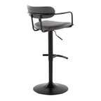 Contemporary Adjustable Height Barstool with Swivel