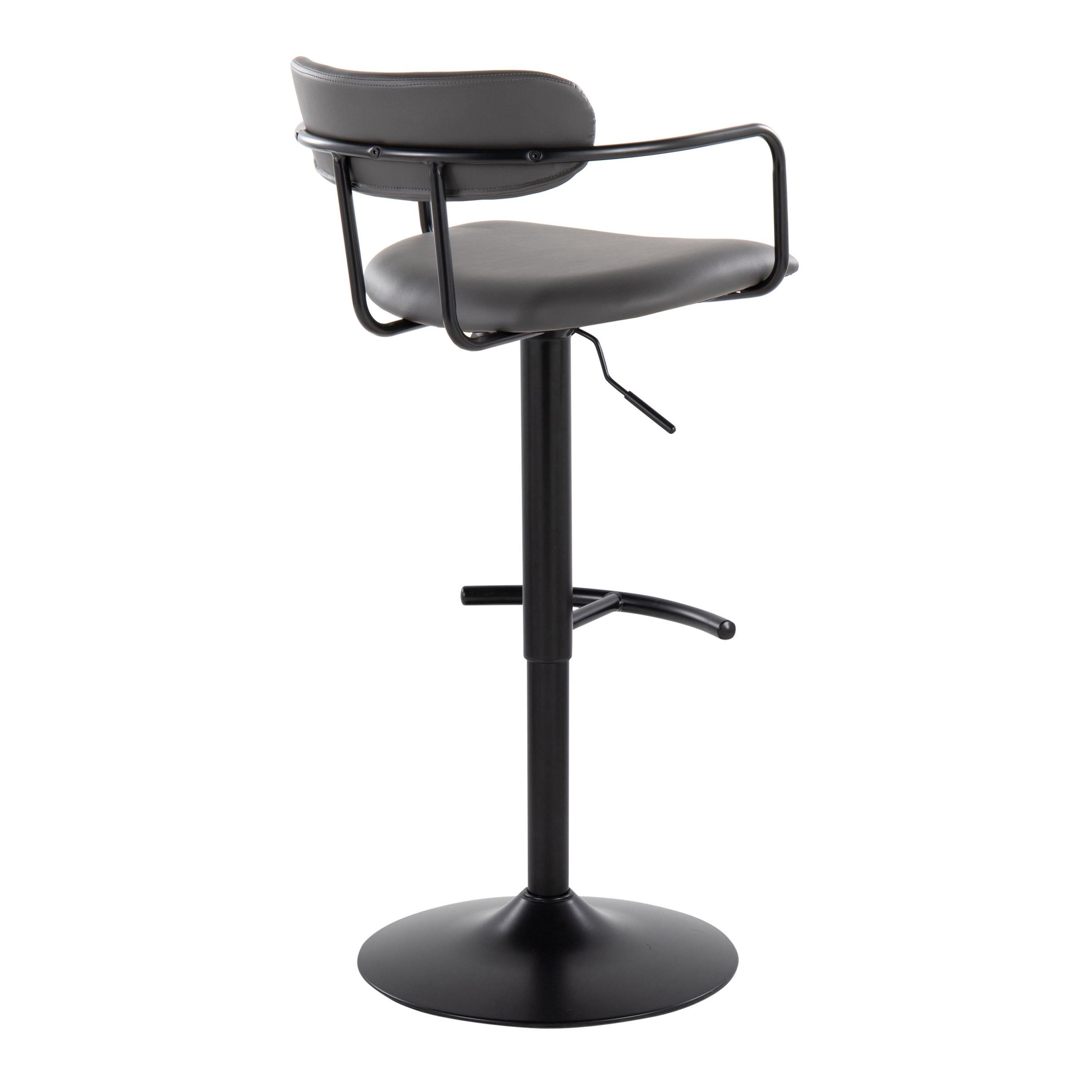 Contemporary Adjustable Height Barstool with Swivel