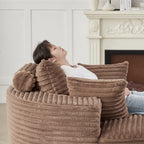 55" Corduroy Sponge Sleeper Chair