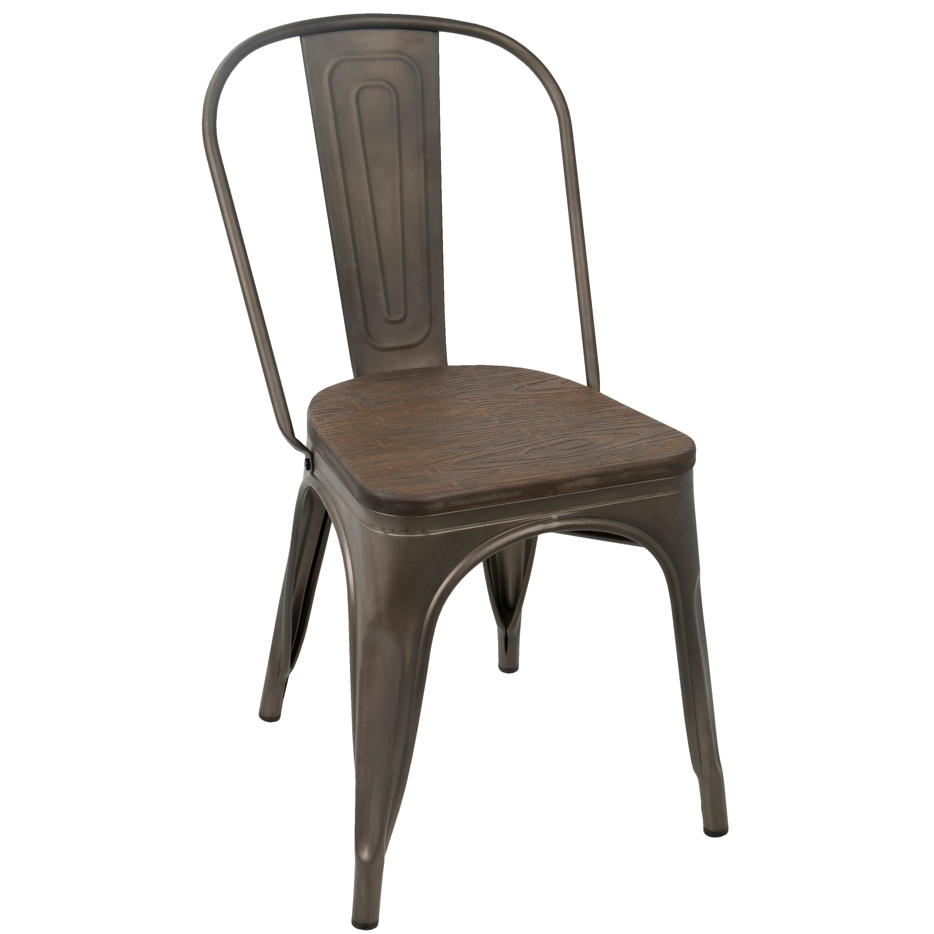 Farmhouse Stackable Dining Chair in Antique Finish