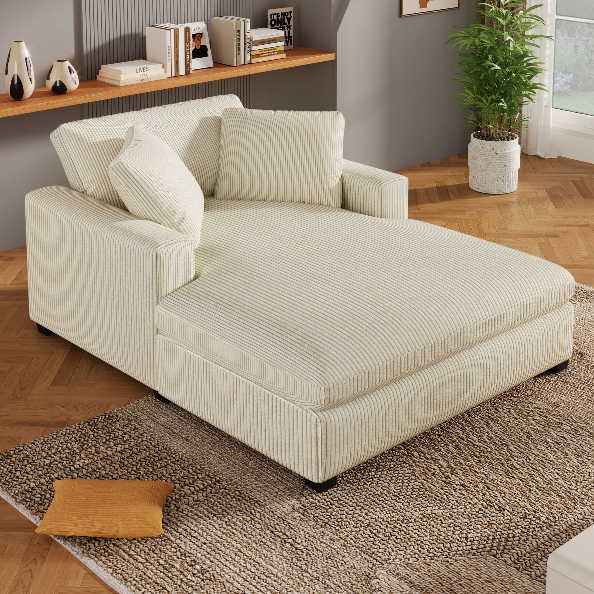 Oversized Chaise Lounge Chair Classic Design