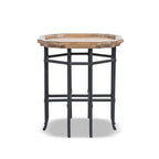 Foundry 24" Square Reclaimed Pine Wood & Iron Side Table