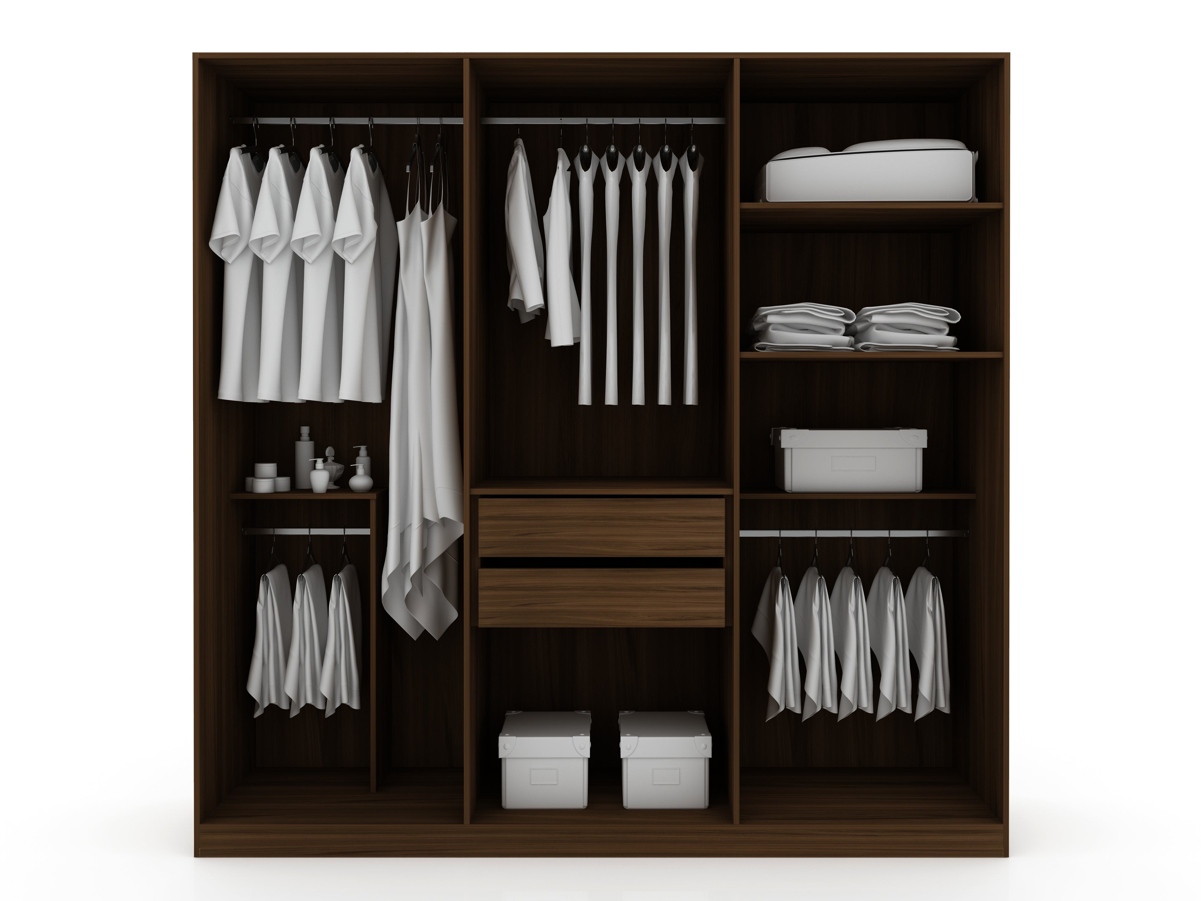 Gramercy 82" Wardrobe Closet in Chestnut