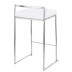26" Contemporary Stackable Counter Stool Set in Stainless Steel