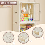 Portable Wardrobe Closet Storage Organizer for Clothes