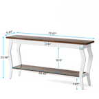 70.9" Vintage French Console Table