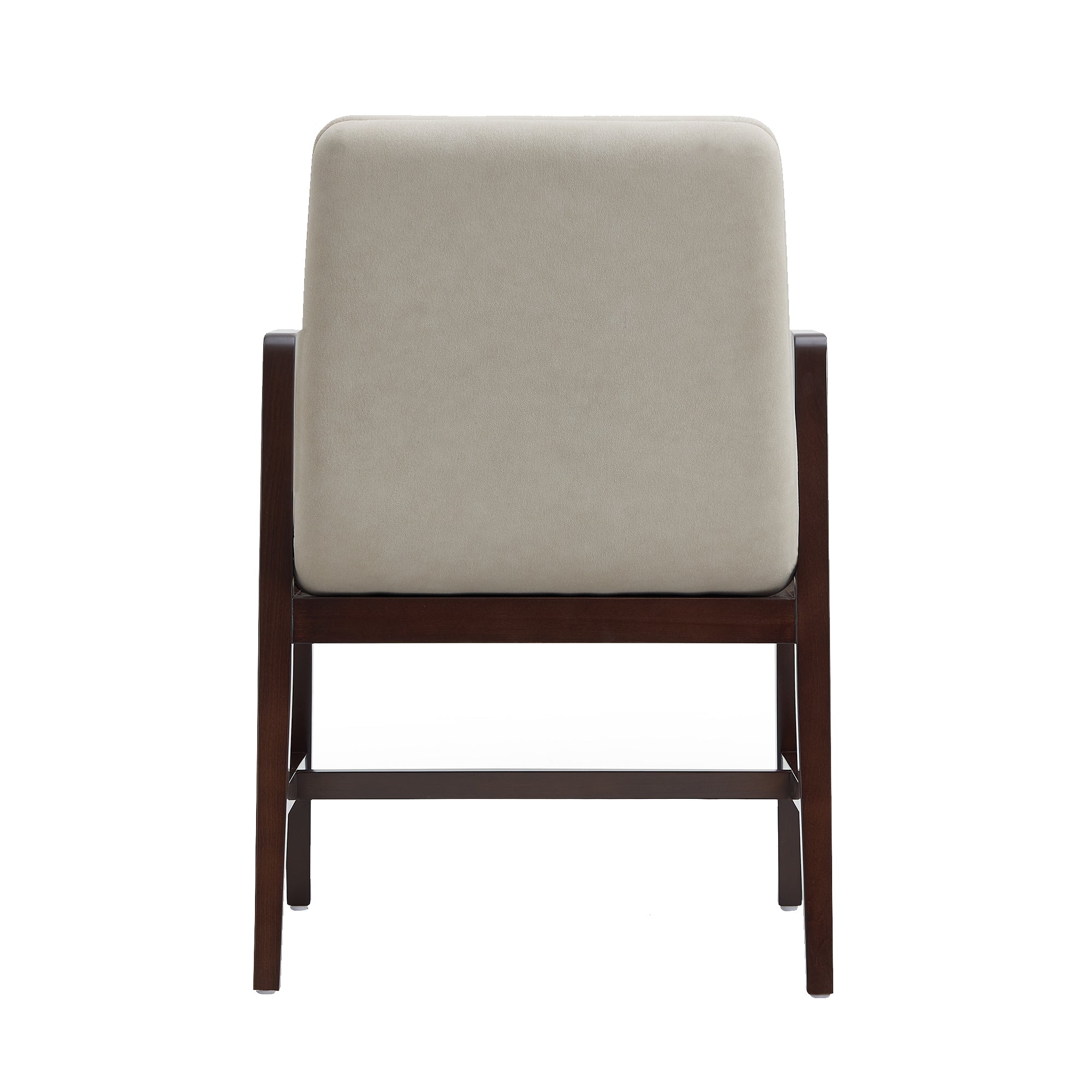 Stella Wood Velvet Armchair in Champagne