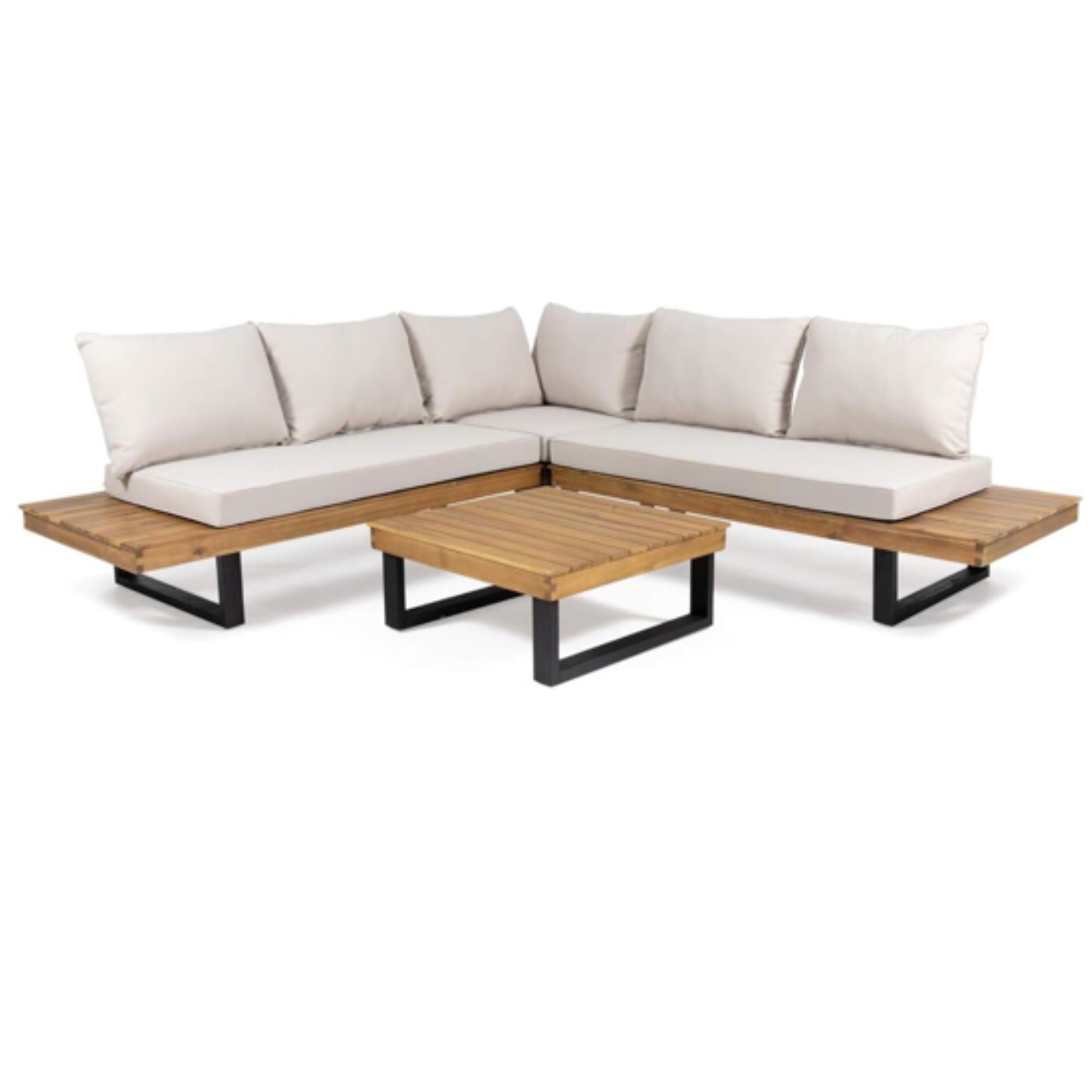 Sebastian Hand Crafted 4-Piece Sofa Set with Water-Resistant Cushions