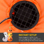 HOMCOM 5ft Inflatable Halloween Ghost and Pumpkin Decoration